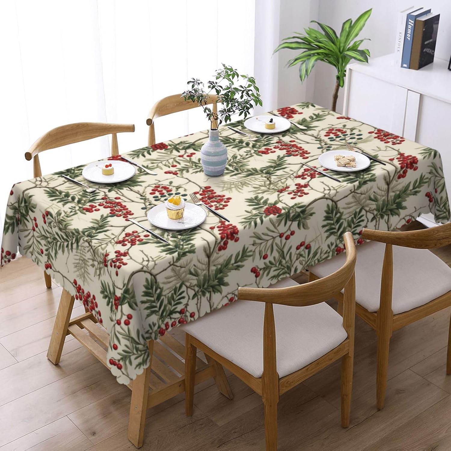 Watercolor Holly Berry Christm - Home Textiles Premium 评论和价格