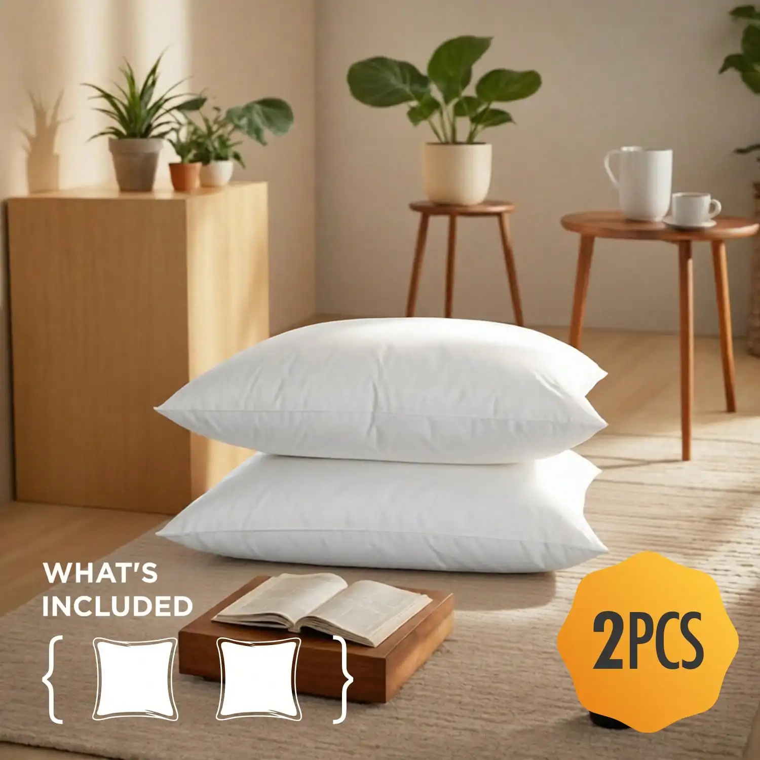 2‑Pack & 4‑Pack 12x20 18x18 De - Pillow Insert 18X18 评论和价格
