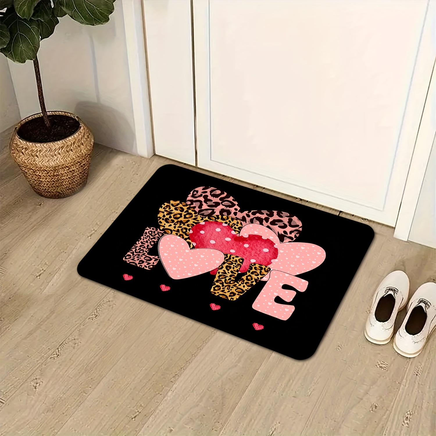 Leopard Heart Love Print Doorm - Home Textiles Premium 评论和价格