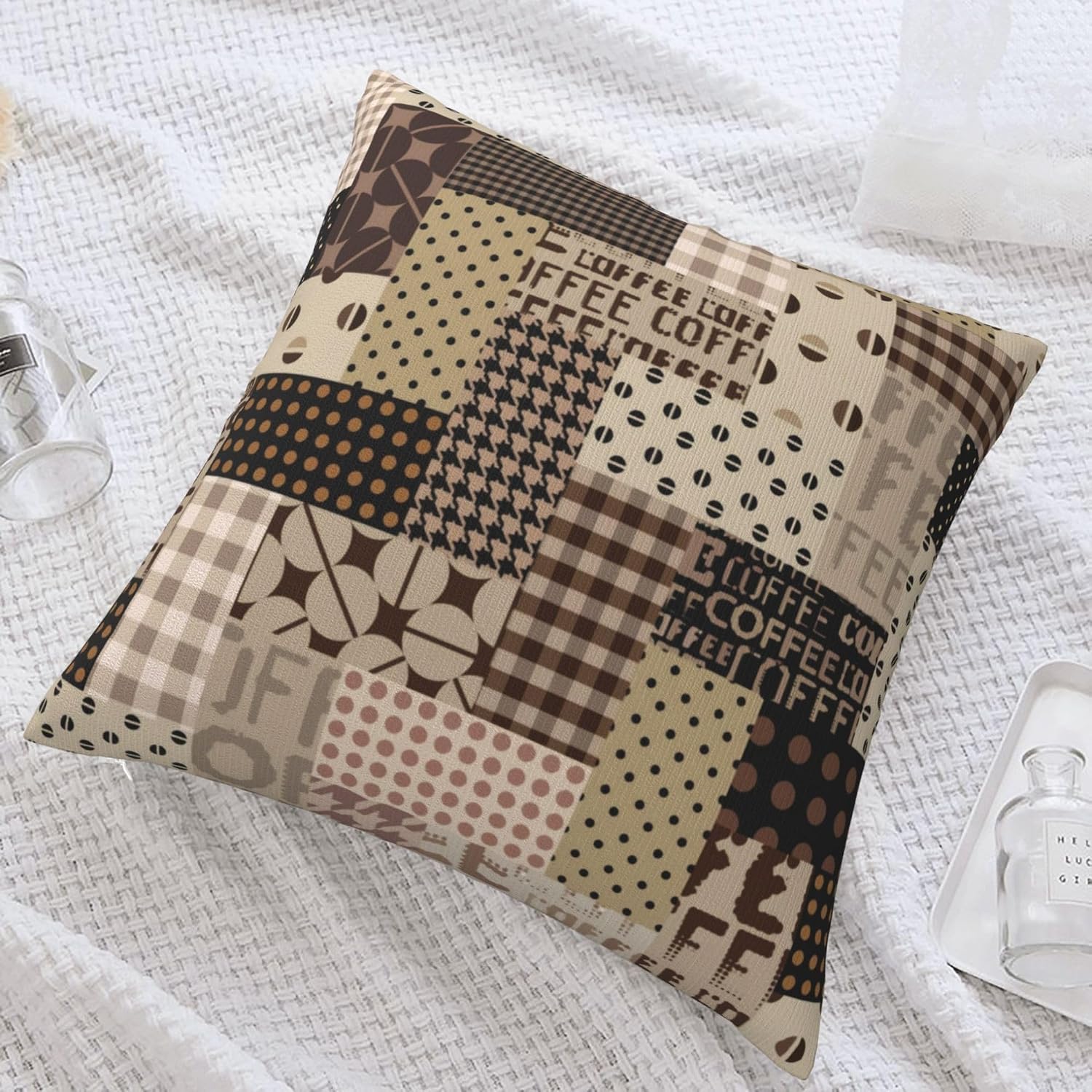 Coffee Time Throw Pillow Cover - Pillow Insert 18X18 评论和价格