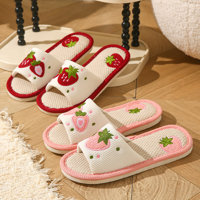 Strawberry Linen Women Slipper - Home Textile 评论和价格