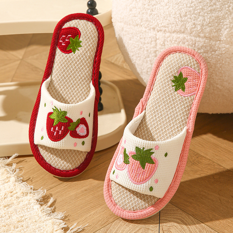 Strawberry Linen Women Slipper - Home Textile 评论和价格
